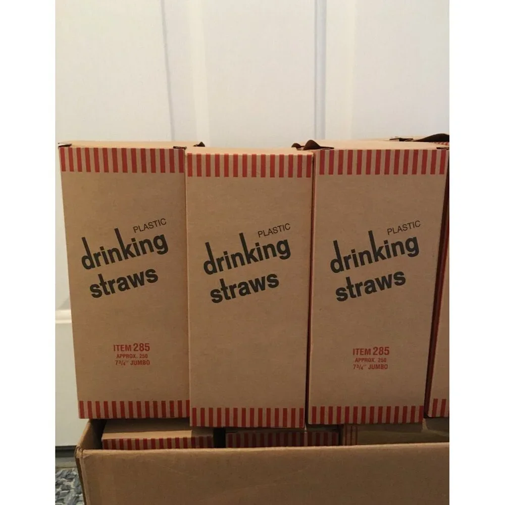 New 3500 Plastic Straws with Display Boxes